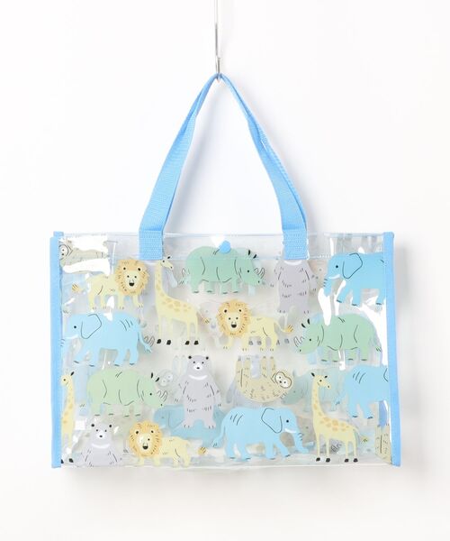 Marble Line（マーブルライン）の「働く車・恐竜・動物・サメ柄プールバッグ（スイムグッズ・キッズ・ネイビー/ブルー/ブラック/サックスブルー・FREE）」の8枚目の写真