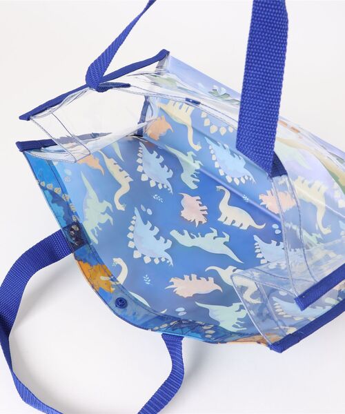 Marble Line（マーブルライン）の「働く車・恐竜・動物・サメ柄プールバッグ（スイムグッズ・キッズ・ネイビー/ブルー/ブラック/サックスブルー・FREE）」の10枚目の写真