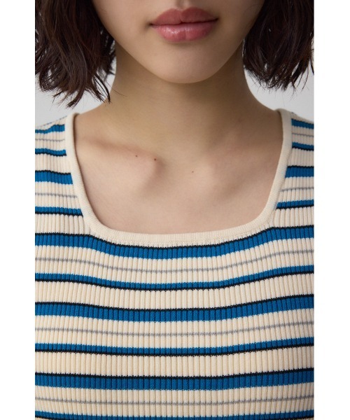 AZUL by moussy（アズールバイマウジー）の「スクエアネックリブタンクトップ（タンクトップ・レディース・アイボリー/ブラック/グリーン系その他/ブルー系その他/グリーン/ピンク・FREE）」の20枚目の写真