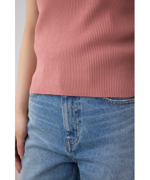 AZUL by moussy（アズールバイマウジー）の「スクエアネックリブタンクトップ（タンクトップ・レディース・アイボリー/ブラック/グリーン系その他/ブルー系その他/グリーン/ピンク・FREE）」の7枚目の写真