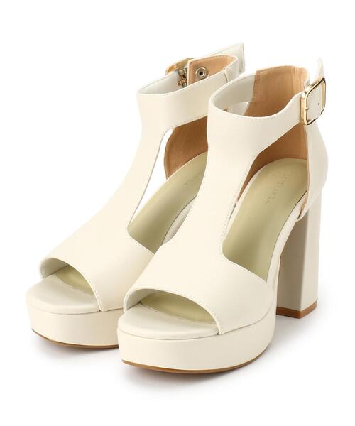 ESPERANZA（エスペランサ）の「Tストラップスクエアサンダル（サンダル・レディース・ブラック系/アイボリー/グレー系・S/M/L/LL）」の8枚目の写真