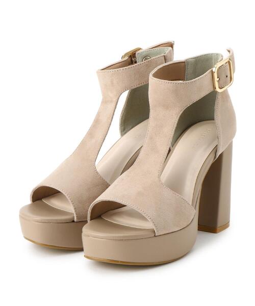 ESPERANZA（エスペランサ）の「Tストラップスクエアサンダル（サンダル・レディース・ブラック系/アイボリー/グレー系・S/M/L/LL）」の10枚目の写真