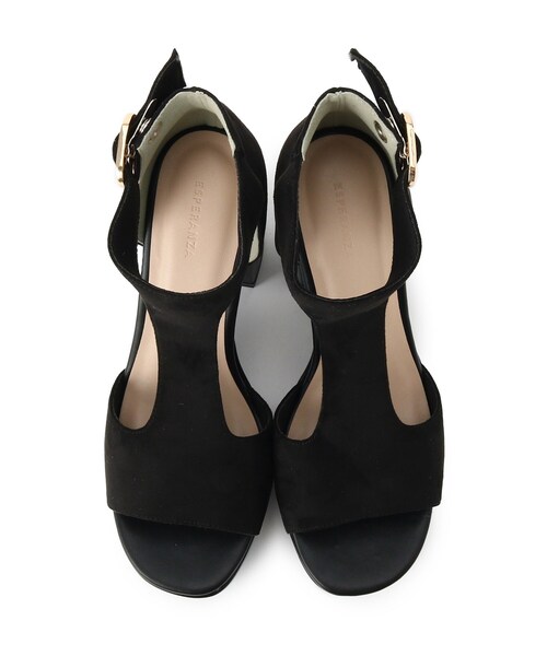 ESPERANZA（エスペランサ）の「Tストラップスクエアサンダル（サンダル・レディース・ブラック系/アイボリー/グレー系・S/M/L/LL）」の13枚目の写真