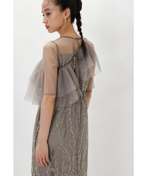 セール】マルチケープ刺繍レースドレス 結婚式 二次会 同窓会 成人式