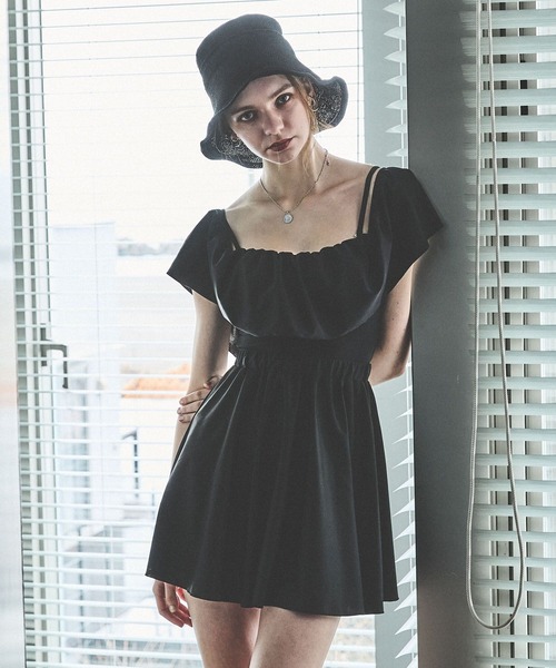 Andemiu（アンデミュウ）の「【水着】フリル3セットスイムウェア328242（水着・レディース・ブラック/ブラウン・SMALL/MEDIUM）」の2枚目の写真