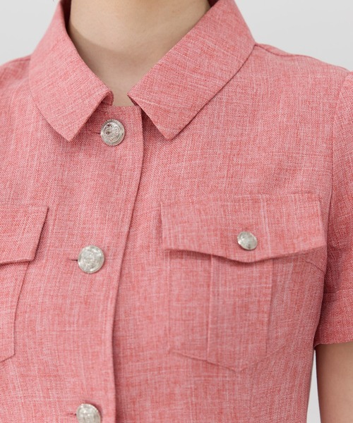 エンブレムボタンシャツワンピース（ワンピース）｜REDYAZEL