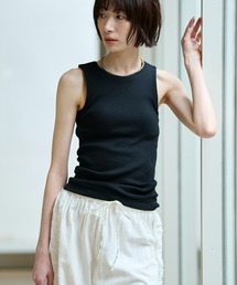 【Hanes / ヘインズ】ブラアメリカンスリーブ / コットン / カップ付き / ノースリーブトップス 【WEB限定】