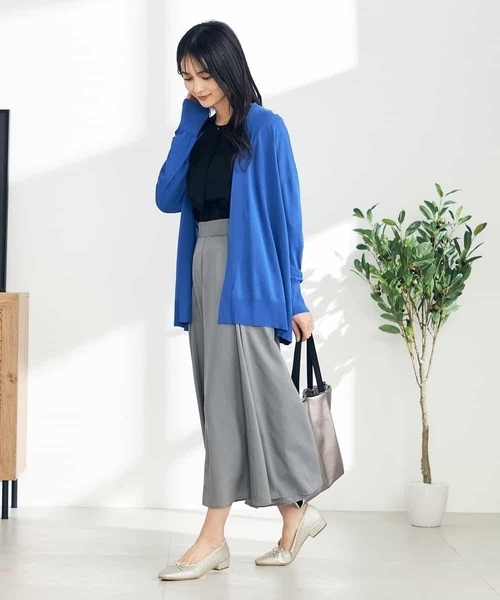 a.v.v（アーヴェヴェ）の「【接触冷感/UVカット/新色追加】サラサラタッチトッパーカーディガン（カーディガン/ボレロ・レディース・ホワイト/グレー系その他/ブラック/ブルー/グリーン・34/38/36/42/40）」の18枚目の写真