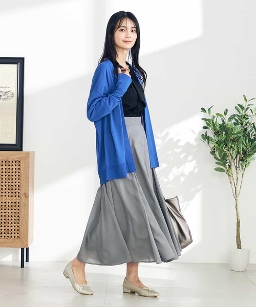 a.v.v（アーヴェヴェ）の「【接触冷感/UVカット/新色追加】サラサラタッチトッパーカーディガン（カーディガン/ボレロ・レディース・ホワイト/グレー系その他/ブラック/ブルー/グリーン・34/38/36/42/40）」の19枚目の写真