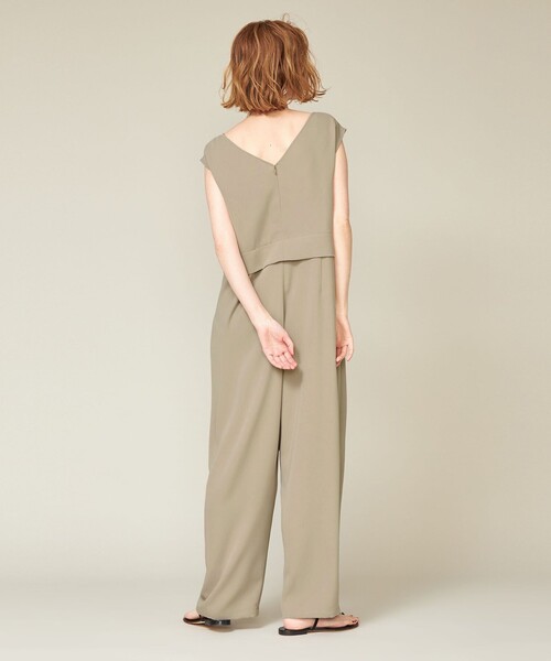 ＜conte＞タック ノースリーブ オールインワン conte＞タック ノースリーブ オールインワン