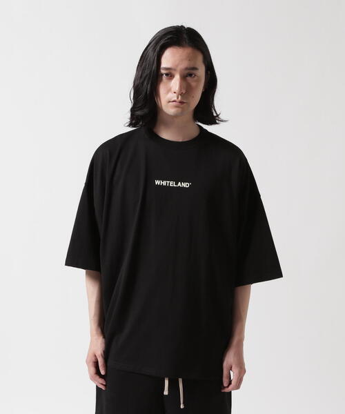 VETEMENT☆限定版ロゴTシャツ - ウォッシュドブラック/ホワイト セール】【WEB&DEPOT限定】WHITELAND/LOGO SST（Tシャツ