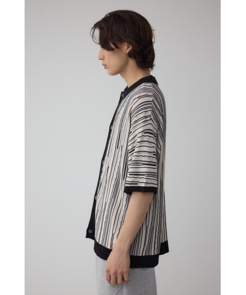 AZUL by moussy(アズールバイマウジー)の「ポロ襟クージーニットトップス(ポロシャツ・メンズ・ホワイト系その他/ブラック系その他/グレー系その他・MEDIUM/LARGE)」の8枚目の写真