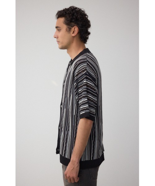 AZUL by moussy(アズールバイマウジー)の「ポロ襟クージーニットトップス(ポロシャツ・メンズ・ホワイト系その他/ブラック系その他/グレー系その他・MEDIUM/LARGE)」の17枚目の写真