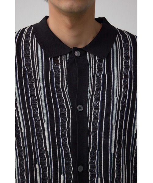 AZUL by moussy(アズールバイマウジー)の「ポロ襟クージーニットトップス(ポロシャツ・メンズ・ホワイト系その他/ブラック系その他/グレー系その他・MEDIUM/LARGE)」の19枚目の写真