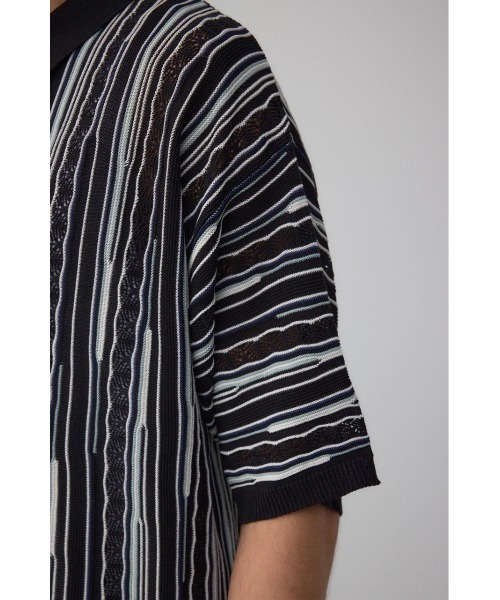 AZUL by moussy(アズールバイマウジー)の「ポロ襟クージーニットトップス(ポロシャツ・メンズ・ホワイト系その他/ブラック系その他/グレー系その他・MEDIUM/LARGE)」の20枚目の写真