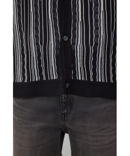 AZUL by moussy(アズールバイマウジー)の「ポロ襟クージーニットトップス(ポロシャツ・メンズ・ホワイト系その他/ブラック系その他/グレー系その他・MEDIUM/LARGE)」の21枚目の写真