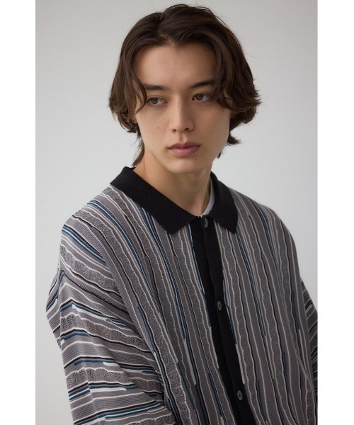 AZUL by moussy(アズールバイマウジー)の「ポロ襟クージーニットトップス(ポロシャツ・メンズ・ホワイト系その他/ブラック系その他/グレー系その他・MEDIUM/LARGE)」の22枚目の写真