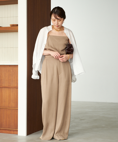 plage(プラージュ)の「Linen Short シャツ(シャツ/ブラウス・レディース・ピンク系その他/キャメル/グリーン系その他/ホワイト・FREE)」の5枚目の写真