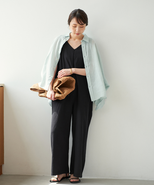 plage(プラージュ)の「Linen Short シャツ(シャツ/ブラウス・レディース・ピンク系その他/キャメル/グリーン系その他/ホワイト・FREE)」の9枚目の写真