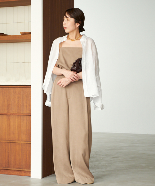 plage(プラージュ)の「Linen Short シャツ(シャツ/ブラウス・レディース・ピンク系その他/キャメル/グリーン系その他/ホワイト・FREE)」の11枚目の写真