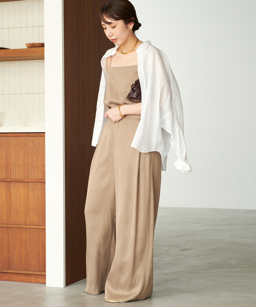 plage(プラージュ)の「Linen Short シャツ(シャツ/ブラウス・レディース・ピンク系その他/キャメル/グリーン系その他/ホワイト・FREE)」の12枚目の写真