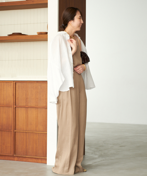plage(プラージュ)の「Linen Short シャツ(シャツ/ブラウス・レディース・ピンク系その他/キャメル/グリーン系その他/ホワイト・FREE)」の13枚目の写真