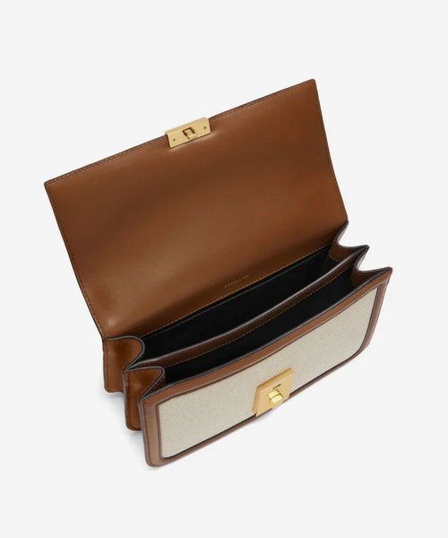 DEMELLIER LONDON（デメリエーロンドン）の「【DEMELLIER/デメリエー】The Paris Shoulder　キャンパスレザーショルダーバッグ（ショルダーバッグ・レディース・ライトブラウン・フリー）」の4枚目の写真