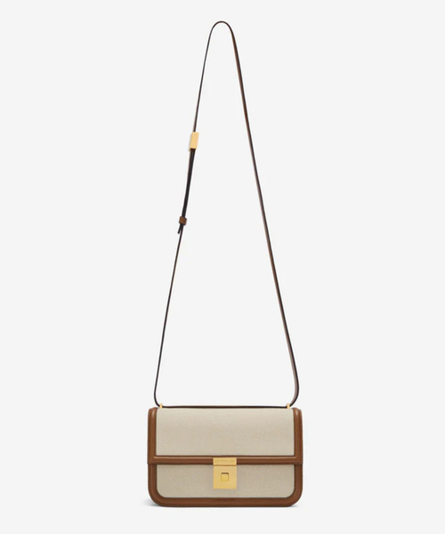 DEMELLIER LONDON（デメリエーロンドン）の「【DEMELLIER/デメリエー】The Paris Shoulder　キャンパスレザーショルダーバッグ（ショルダーバッグ・レディース・ライトブラウン・フリー）」の6枚目の写真