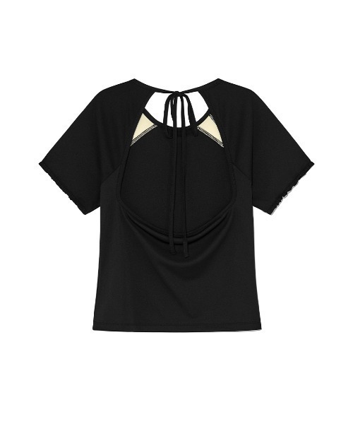 Kijun(キジュン)の「Kijun/キジュン/Frill Backless Top(Tシャツ/カットソー・レディース・ブラック・S/M)」の9枚目の写真