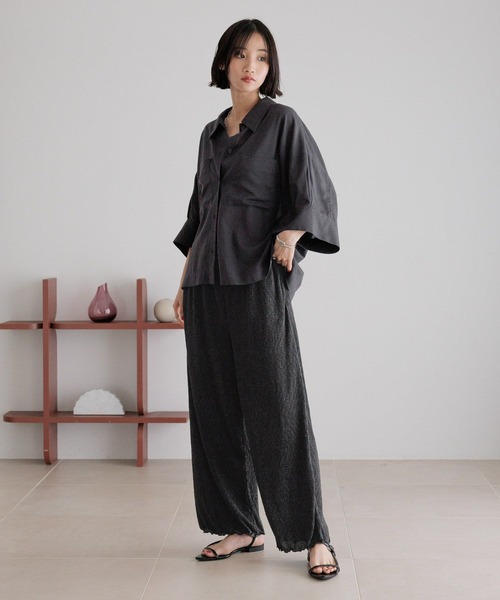 LOWRYS FARM（ローリーズファーム）の「シャイニープリーツイージーパンツ　327979（その他パンツ・レディース・ブラック/アイボリー/ブラック系その他/イエロー系その他・FREE）」の18枚目の写真