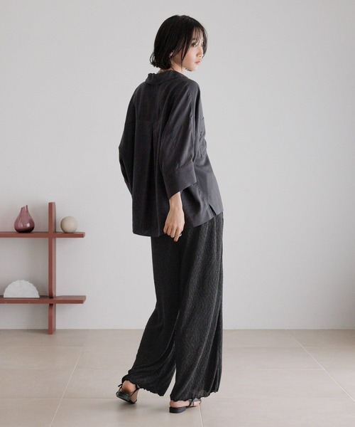 LOWRYS FARM（ローリーズファーム）の「シャイニープリーツイージーパンツ　327979（その他パンツ・レディース・ブラック/アイボリー/ブラック系その他/イエロー系その他・FREE）」の19枚目の写真