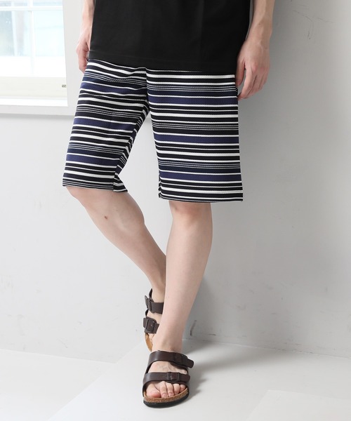 TopIsm(トップイズム)の「リップル素材 総柄ハーフパンツ(その他パンツ・メンズ・その他5/その他1/その他4/その他3/その他2・L/M/LL)」の2枚目の写真