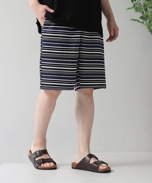 TopIsm(トップイズム)の「リップル素材 総柄ハーフパンツ(その他パンツ・メンズ・その他5/その他1/その他4/その他3/その他2・L/M/LL)」の6枚目の写真