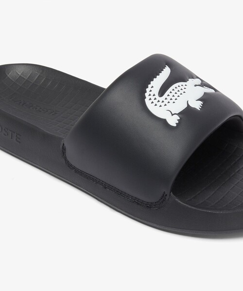 ■LACOSTE■エンボスワニロゴ スライドサンダル ラコステ LACOSTE メンズサンダル CROCO SLIDE （WHITE
