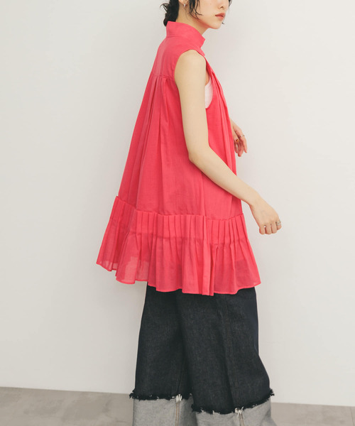 KBF（ケイビーエフ）の「スリーブレスタックプリーツワンピース（ワンピース・レディース・オフホワイト/ブラック/ピンク・ONE）」の22枚目の写真