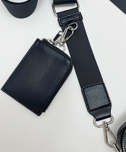 folka（フォルカ）の「4D21 ミニスクエアショルダーバッグ 取り外し可能 カード 小物 コインケース付（ショルダーバッグ・レディース・ブラック/ホワイト/ブラウン・ONESIZE）」の10枚目の写真