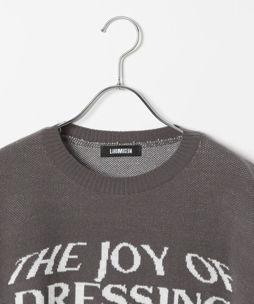 LAND MUSEUM（ランドミュージアム）の「LAND MUSEUM／JOY半袖ニット（ニット/セーター・メンズ・ブラック/チャコール・FREE）」の9枚目の写真