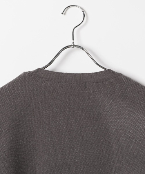 LAND MUSEUM（ランドミュージアム）の「LAND MUSEUM／JOY半袖ニット（ニット/セーター・メンズ・ブラック/チャコール・FREE）」の8枚目の写真