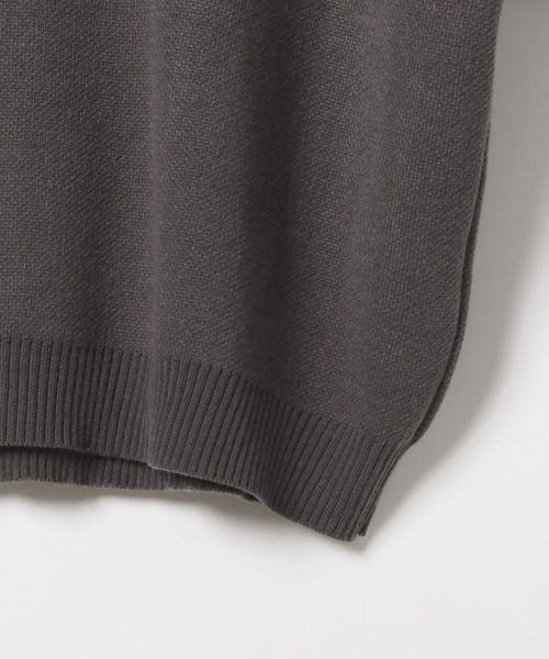 LAND MUSEUM（ランドミュージアム）の「LAND MUSEUM／JOY半袖ニット（ニット/セーター・メンズ・ブラック/チャコール・FREE）」の5枚目の写真