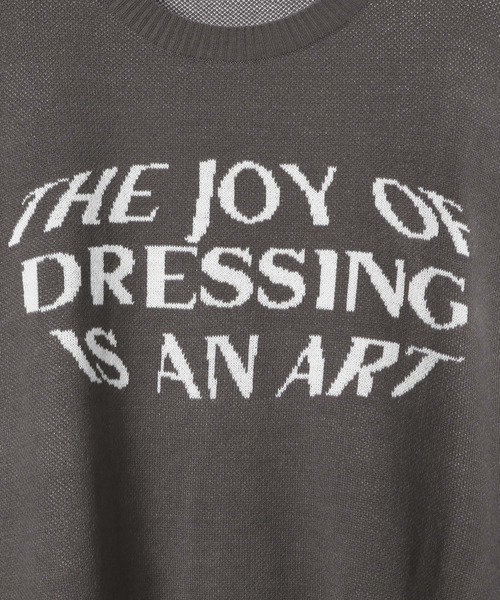 LAND MUSEUM（ランドミュージアム）の「LAND MUSEUM／JOY半袖ニット（ニット/セーター・メンズ・ブラック/チャコール・FREE）」の4枚目の写真