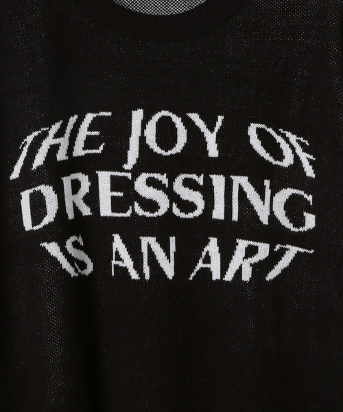 LAND MUSEUM（ランドミュージアム）の「LAND MUSEUM／JOY半袖ニット（ニット/セーター・メンズ・ブラック/チャコール・FREE）」の3枚目の写真