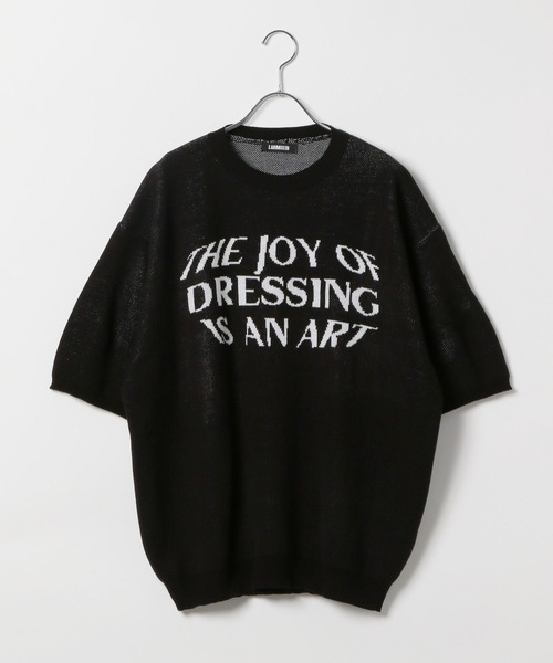 LAND MUSEUM（ランドミュージアム）の「LAND MUSEUM／JOY半袖ニット（ニット/セーター・メンズ・ブラック/チャコール・FREE）」の18枚目の写真