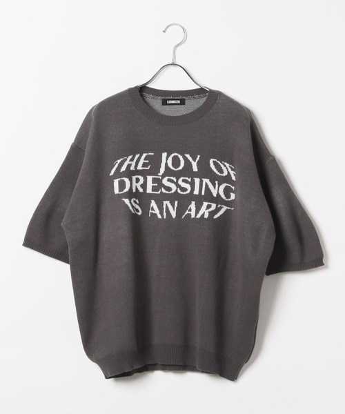 LAND MUSEUM（ランドミュージアム）の「LAND MUSEUM／JOY半袖ニット（ニット/セーター・メンズ・ブラック/チャコール・FREE）」の19枚目の写真