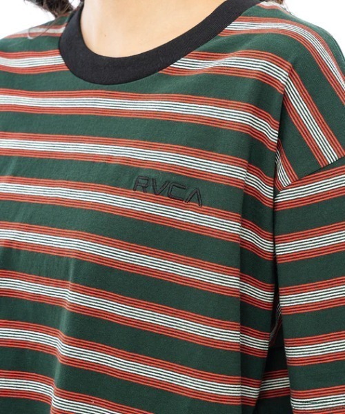 RVCA(ルーカ)の「【RVCA/ルーカ】23SS SUNRISE BE CROP SS/ボーダーショート丈半袖Tシャツ(Tシャツ/カットソー・レディース・ブラック系その他/グレー系その他・MEDIUM/SMALL)」の7枚目の写真