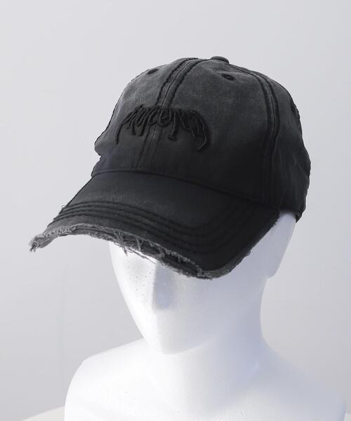 WEGO（ウィゴー）の「WEGO/ロゴ刺繍ダメージピグメントキャップ（キャップ・レディース・ブラウン/ピンク/ブラック・FREE）」の2枚目の写真