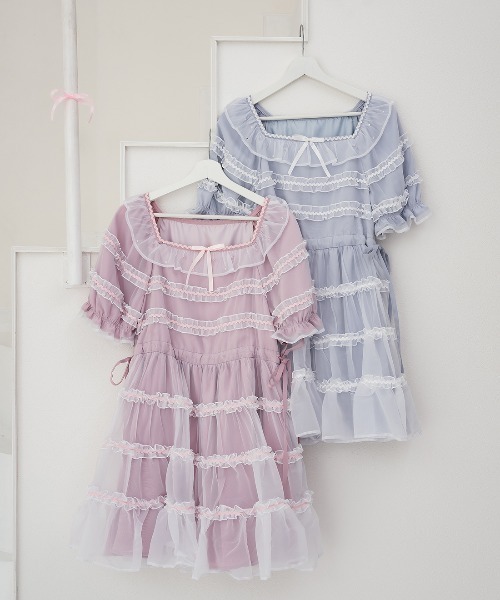 Lolime by mellfy memory(ロリミー バイ メルフィーメモリー)の「jellyfish girl mini dress(ワンピース・レディース・ピンク/ブルー・LL/M)」の6枚目の写真