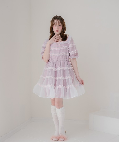 Lolime by mellfy memory(ロリミー バイ メルフィーメモリー)の「jellyfish girl mini dress(ワンピース・レディース・ピンク/ブルー・LL/M)」の5枚目の写真