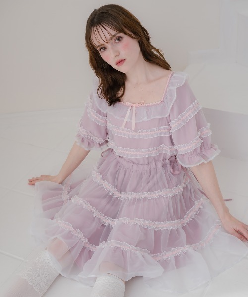 Lolime by mellfy memory(ロリミー バイ メルフィーメモリー)の「jellyfish girl mini dress(ワンピース・レディース・ピンク/ブルー・LL/M)」の17枚目の写真