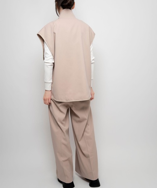 Nora Lily(ノラリリー)の「【Nora Lily】2 material Sleeve-Less Top(UNISEX)(ベスト・メンズ・ベージュ/ネイビー/ライトグリーン・FREE)」の22枚目の写真