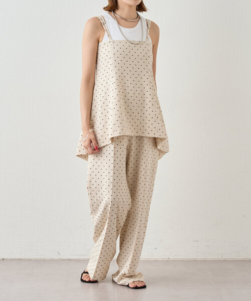 SHENERY（シーナリー）の「《リラックスムード》ダブルストラップドットサロペット（サロペット/オーバーオール・レディース・アイボリー・36/38）」の8枚目の写真